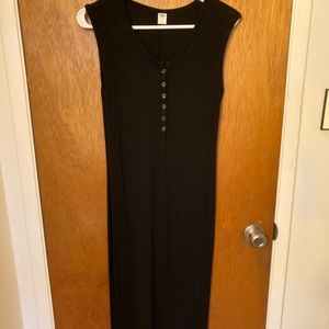 Old Navy Black Ribbed Slim Fit Maxi